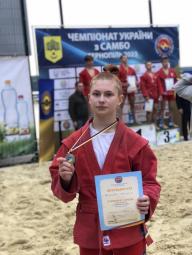 Вихованка ДЮСШ №9 посіла ІІ місце на чемпіонаті України з боротьби самбо
