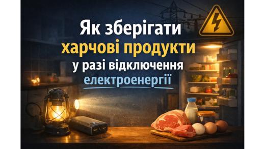 Як зберігати харчові продукти у разі відключення електроенергії