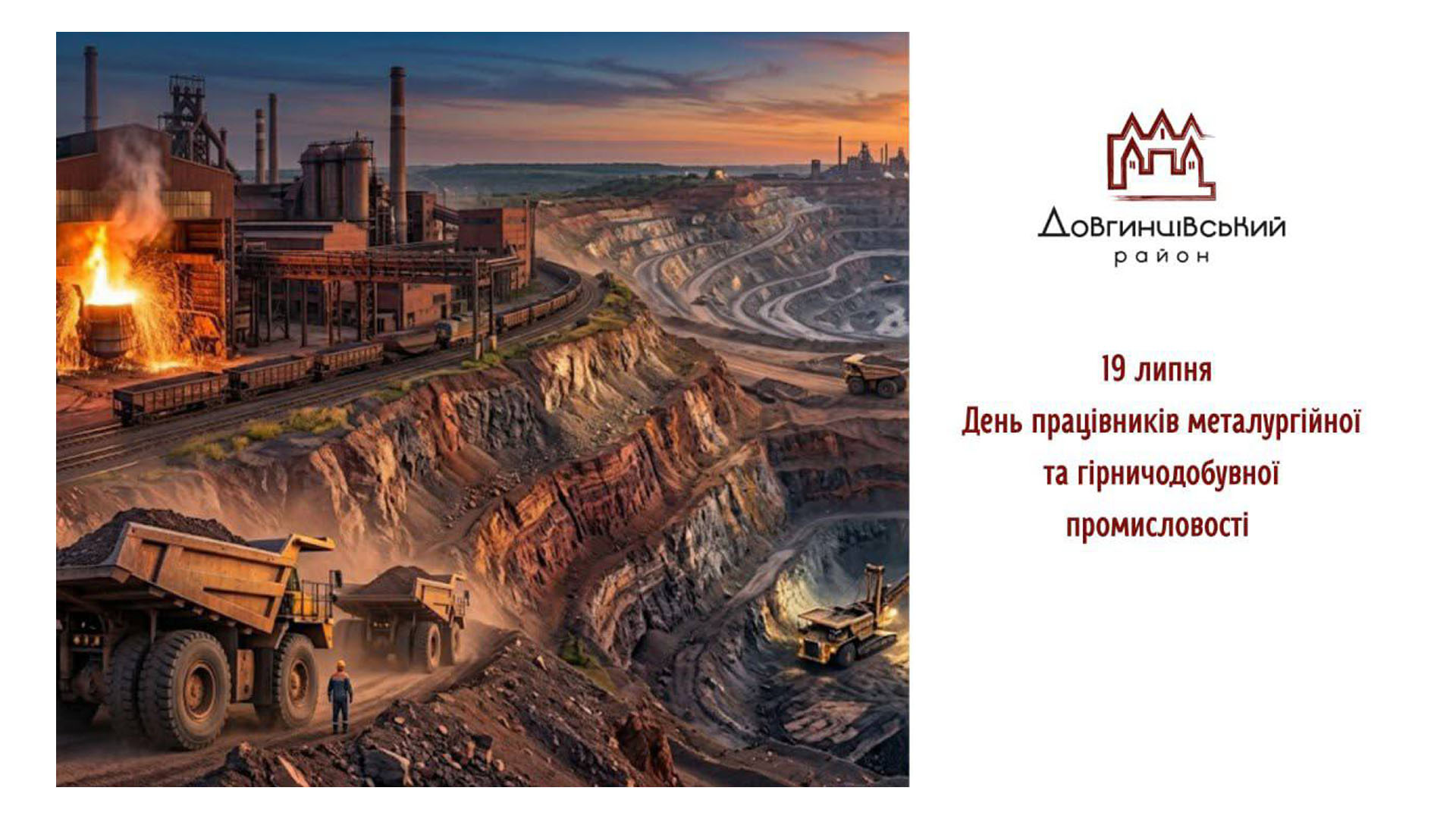 19 липня – День працівників металургійної та гірничодобувної промисловості