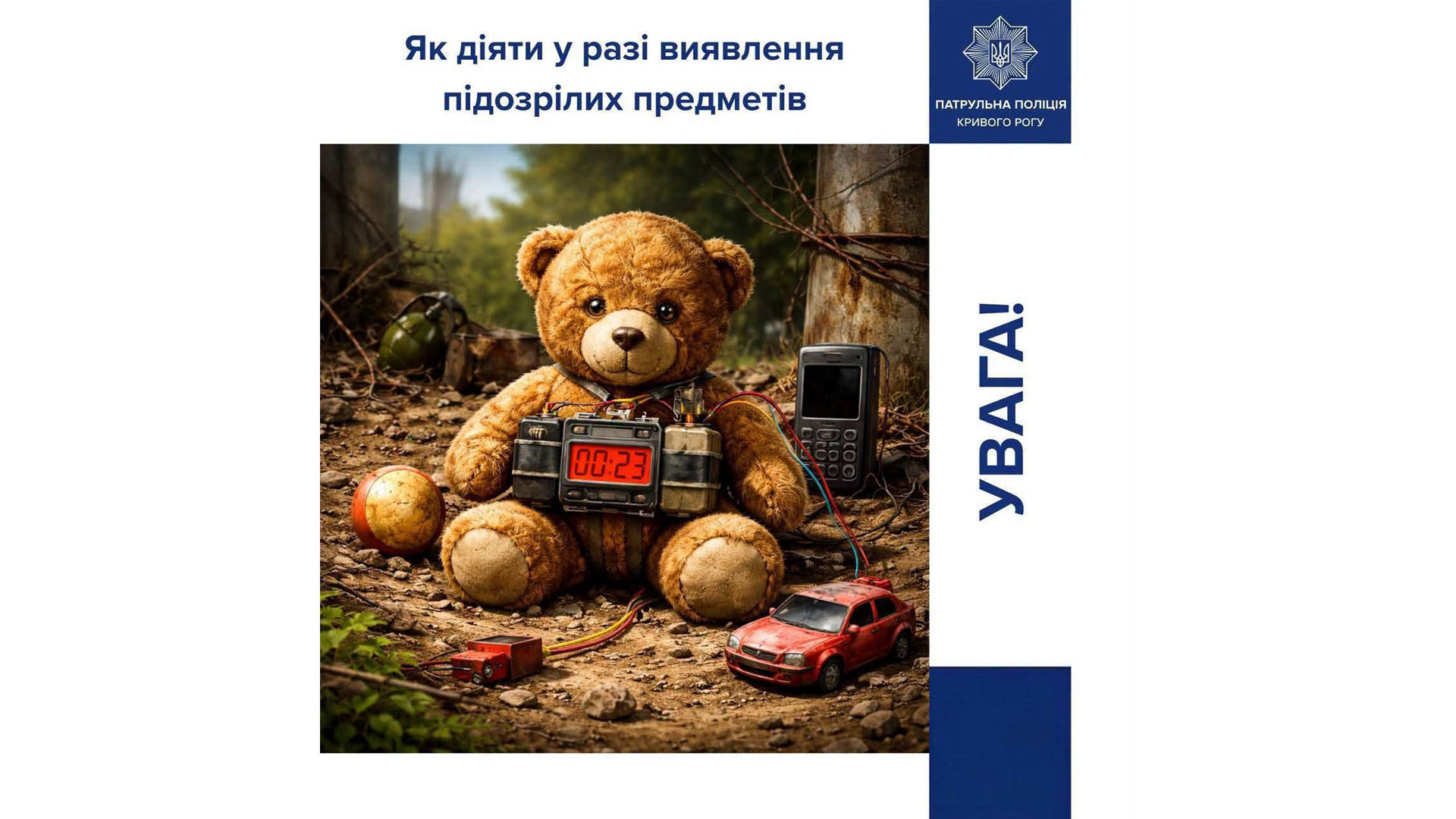Нагадуємо правила поводження під час виявлення підозрілих предметів
