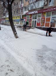 На території району суб’єктами господарювання забезпечено роботу по снігоочищенню