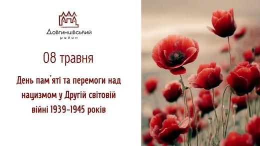 8 травня – День памʼяті та перемоги над нацизмом у Другій світовій війні 1939-1945 років