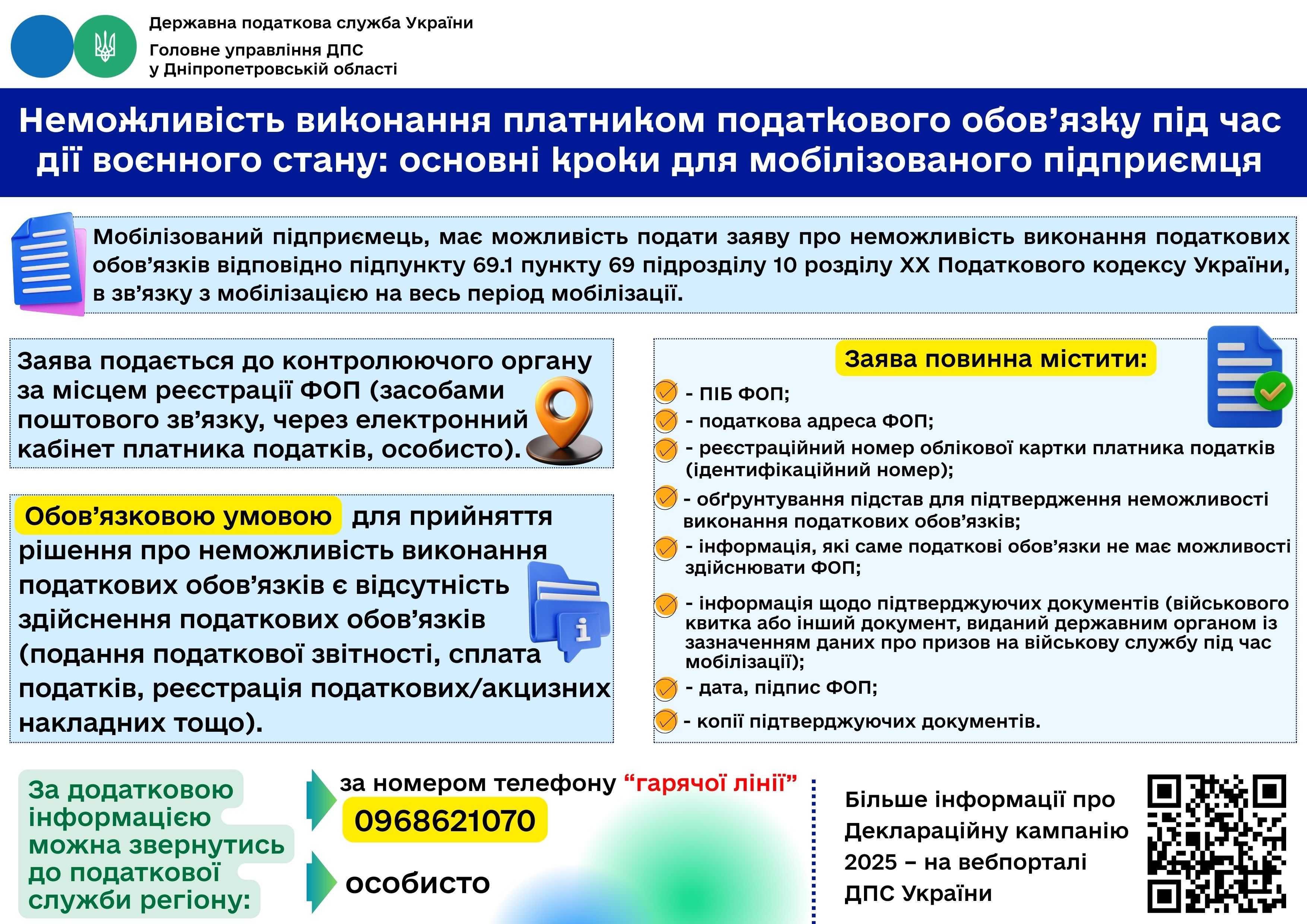Неможливість виконання платником податкового обов'язку під час дії воєнного стану: основні кроки для мобілізованого підприємця